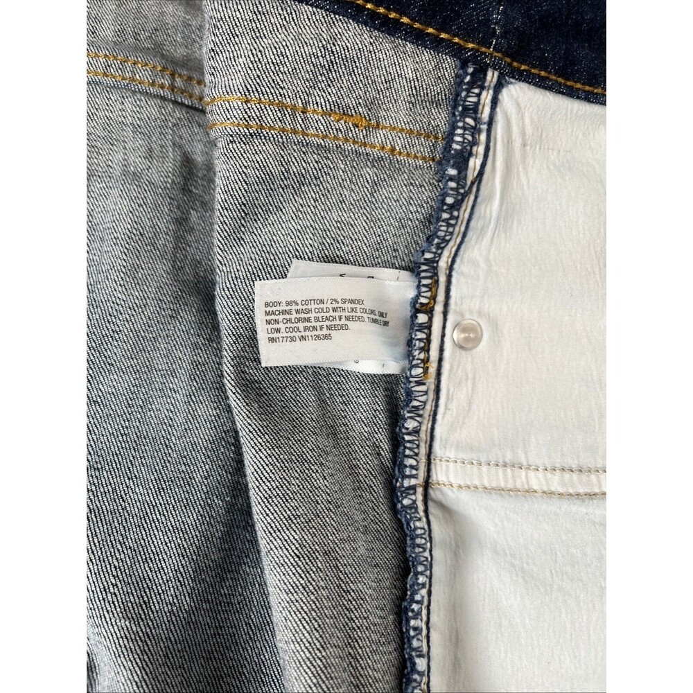 Ava & Viv Dark Wash Flare Jeans Women’s Plus Size 16 Frayed Hem Stretch Denim - Picture 11 of 14